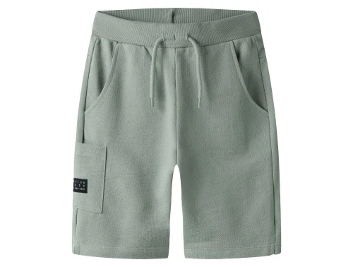 Støvet grøn sweatshorts med lommer fra Name It 13230041 slate gray
